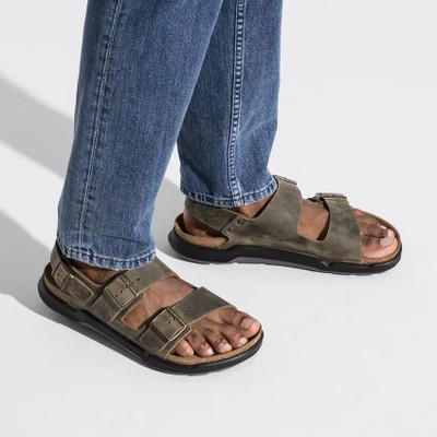 Birkenstock Milano Rugged Sandal – Faded Khaki Oiled Leather – Men’s