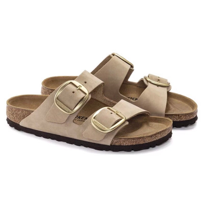 Birkenstock Arizona Sandal – Big Buckle Sandcastle Nubuck – Women’s