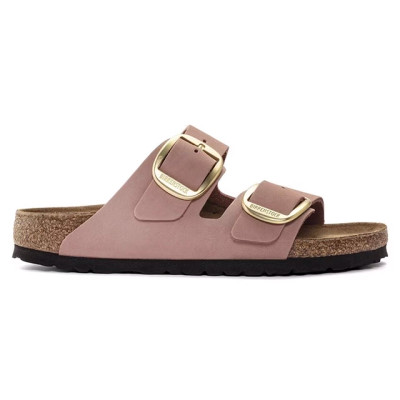 Birkenstock Women's Arizona Big Buckle Old Rose Nubuck Leather Sandal
