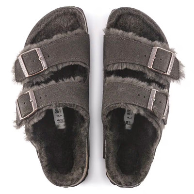 Birkenstock Arizona Shearling Sandal – Mocha Suede Leather – Unisex