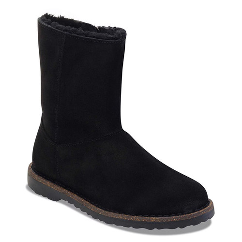 Birkenstock Women's Uppsala Zip Shearling Black Suede Leather Boot