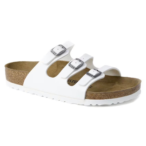 Birkenstock Florida Sandal – Birko-Flor White Leather – Women’s