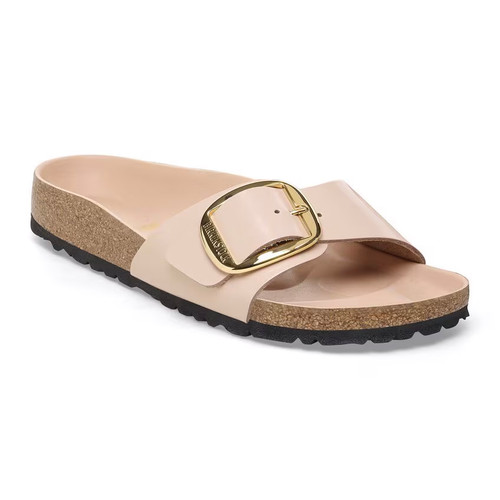 Birkenstock Women's Madrid Big Buckle High Shine New Beige Sandal