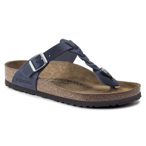 Birkenstock Gizeh Braided – Women’s Sandal – Navy Oiled Leather