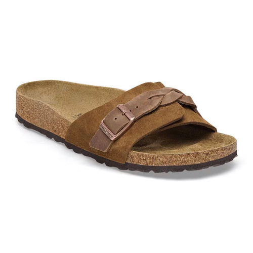 Birkenstock Oita Braided Mink Suede Leather Sandal | Women's