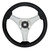 Uflex - Tavolara - 13.8" Black Polyurethane Steering Wheel w\/Silver Spokes  X62 Hub [65277N]