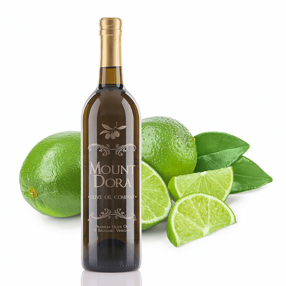 A 750mL bottle of Mount Dora Persian Lime Infused Olive Oil