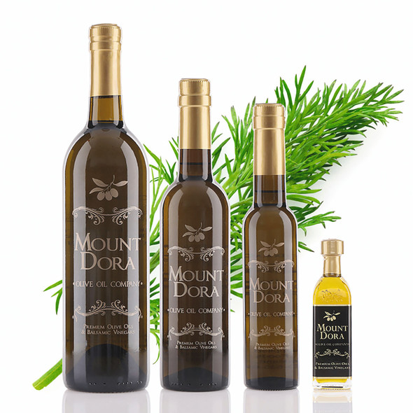Bottles of Dill fused Olive Oil
