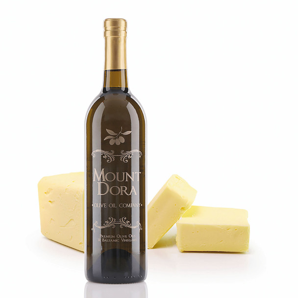 A 750mL bottle of Mount Dora Butter Infused Olive Oil