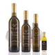 Four different size bottles of Mount Dora Garlic Infused Olive Oil