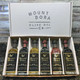 Pictured is a 6 pack sample box with your choice of flavors.