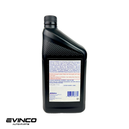 ACDelco Dexron VI Automatic Transmission Fluid 1 Quart (109394