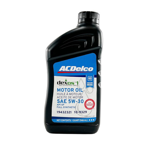 ACDelco 5W30 Full Synthetic Dexos1 GEN 3 Motor Oil 1 Quart