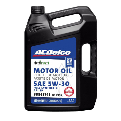 ACDelco 5W30 Full Synthetic Dexos1 GEN 3 Motor Oil 5 Quart