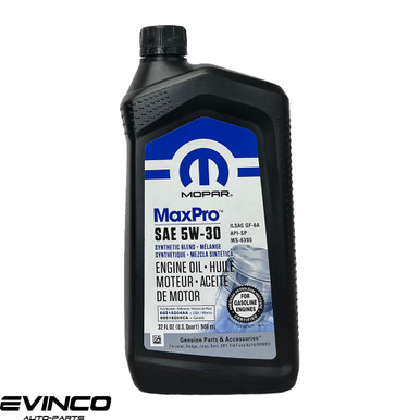 Mopar 5W30 Maxpro Synthetic Blend Motor Oil 1 Quart - Evinco Auto