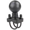 RAM Mount Double U-Bolt Base w\/D Size 2.25" Ball f\/Rails 1.25" - 1.5" Diameter [RAM-D-235-1U]