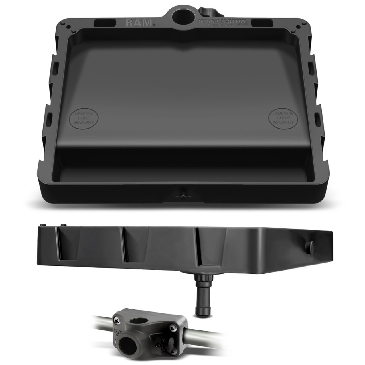 RAM Mount STACK-N-STOW Bait Board w\/Combination Bulkhead Rail Adapter Kit [RAP-395-RMU]