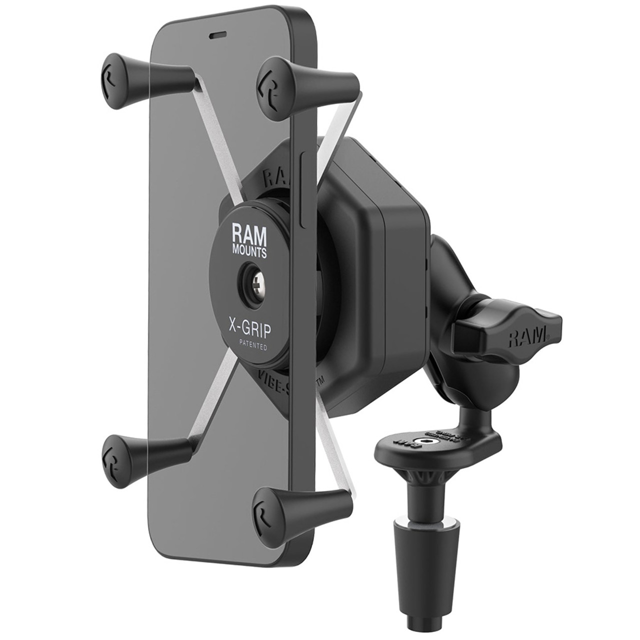 RAM Mount RAM X-Grip Large Phone Mount w\/Vibe-Safe  Fork Stem Base - Short [RAM-B-176-A-UN10-462]