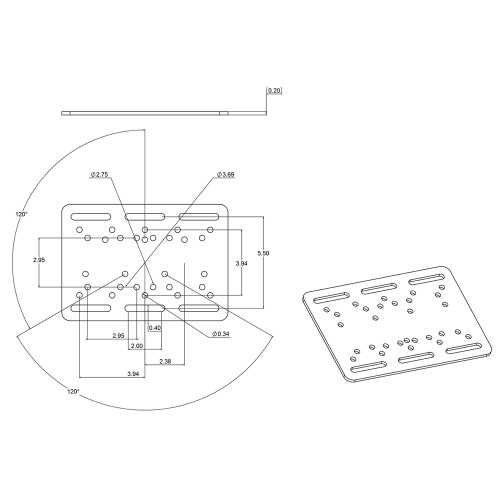 RAM Mount Forklift Overhead Guard Plate w\/D Size 2.25" Ball [RAM-335-D-246]