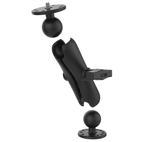 RAM Mount RAM Double Ball Mount w\/1\/4"-20 Male Thread - Medium Arm [RAM-101AU]