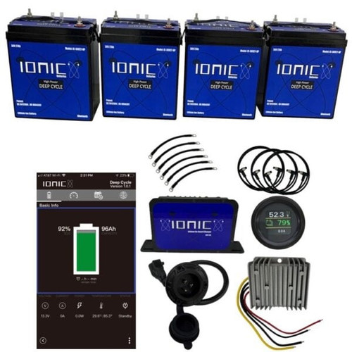 Ionic Lithium 36V 108Ah LiFePO4 Golf Cart Quadruple Bundle