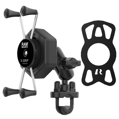 RAM Mount RAM X-Grip Large Phone Mount w\/Vibe-Safe  U-Bolt Base - Short [RAM-B-149Z-A-UN10-462]