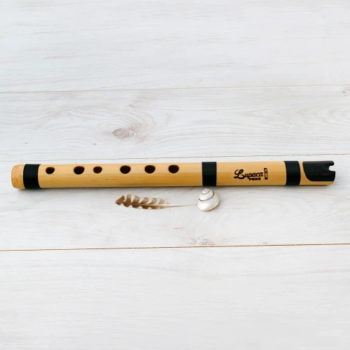 andean flute quena from bamboo with ebony mouthpiece