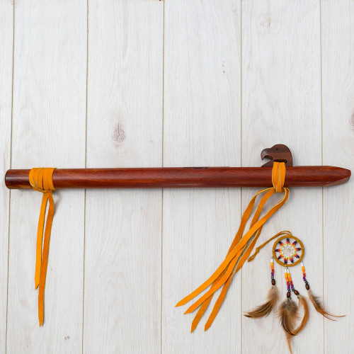 432 hz Native flute for meditation made in wood and key in C (Do)