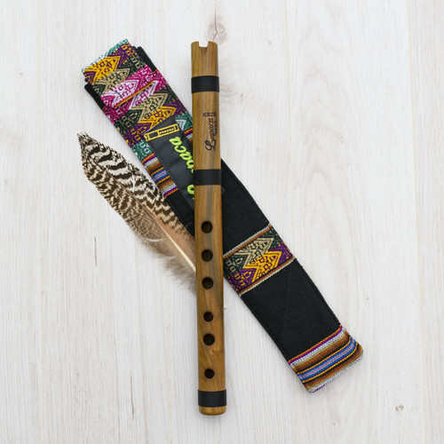 quena flute of guayacan wood key in F (Fa)