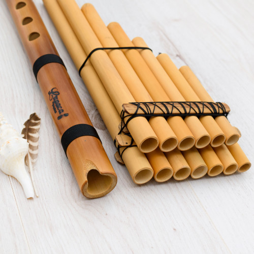 Semi-professional flutes kit made in selected bamboo