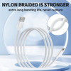 ESEEKGO G-102C Braided 2.0A 4FT USB to Type-C Data Cable - White