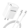 ESEEKGO T-22UC Travel Adapter Type-C To Type-C Fast Charging Cable