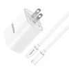 ESEEKGO T-22UL Travel Adapter Type-C To 8 PIN Fast Charging Cable