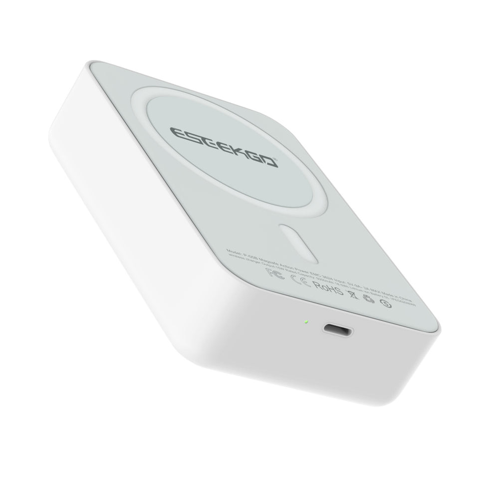 ESEEKGO P-15B 10000mAh 15W Wireless Power Bank USB-C To C Charging Cable - White