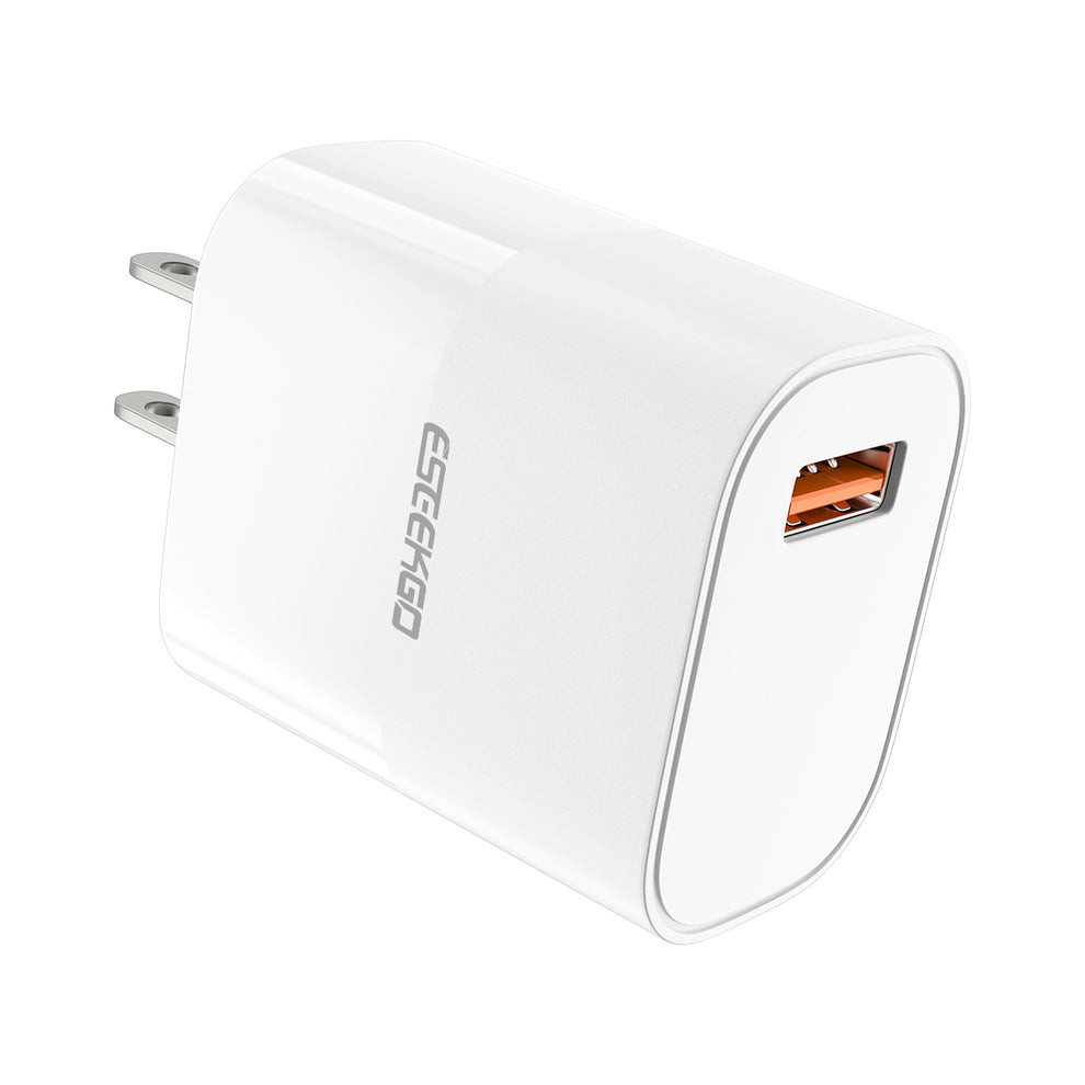 ESEEKGO T-12UA Fireproof PC Travel Adapter (18W / US) - White