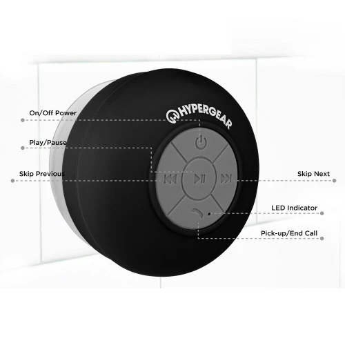 HyperGear H2O Bluetooth Water Resistant Speaker - Black, Blue