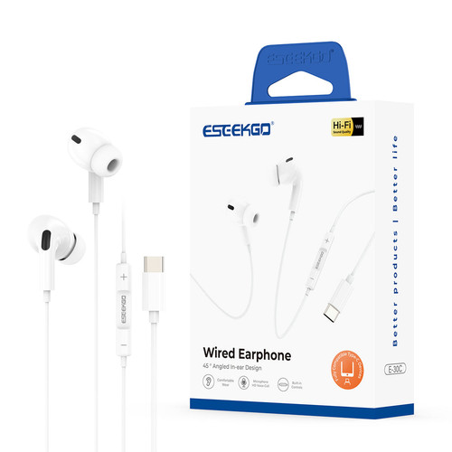 ESEEKGO E-30C Type-C In-Ear Wired Earphone - White