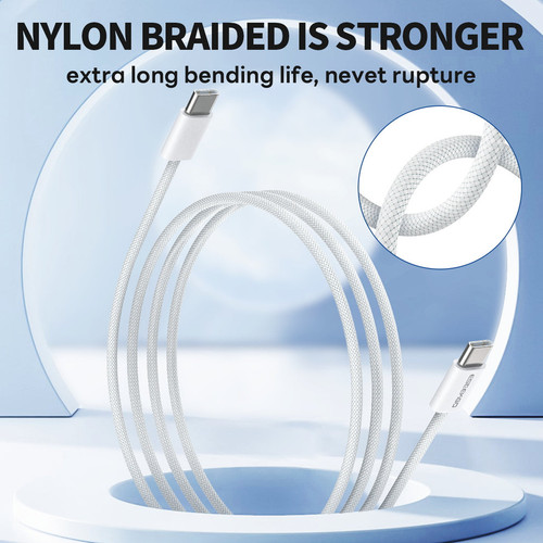 ESEEKGO G-103C Braided 2.0A 4FT USB to 8 PIN Data Cable - White