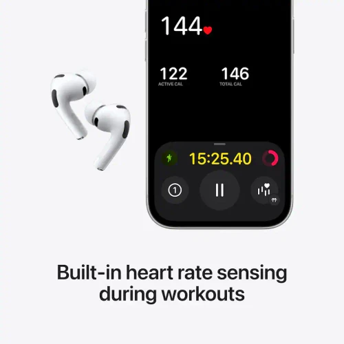 Apple - AirPods Pro 3, Wireless Active Noise Cancelling Earbuds with Heart Rate Sensing Feature - White - NEW SEALED