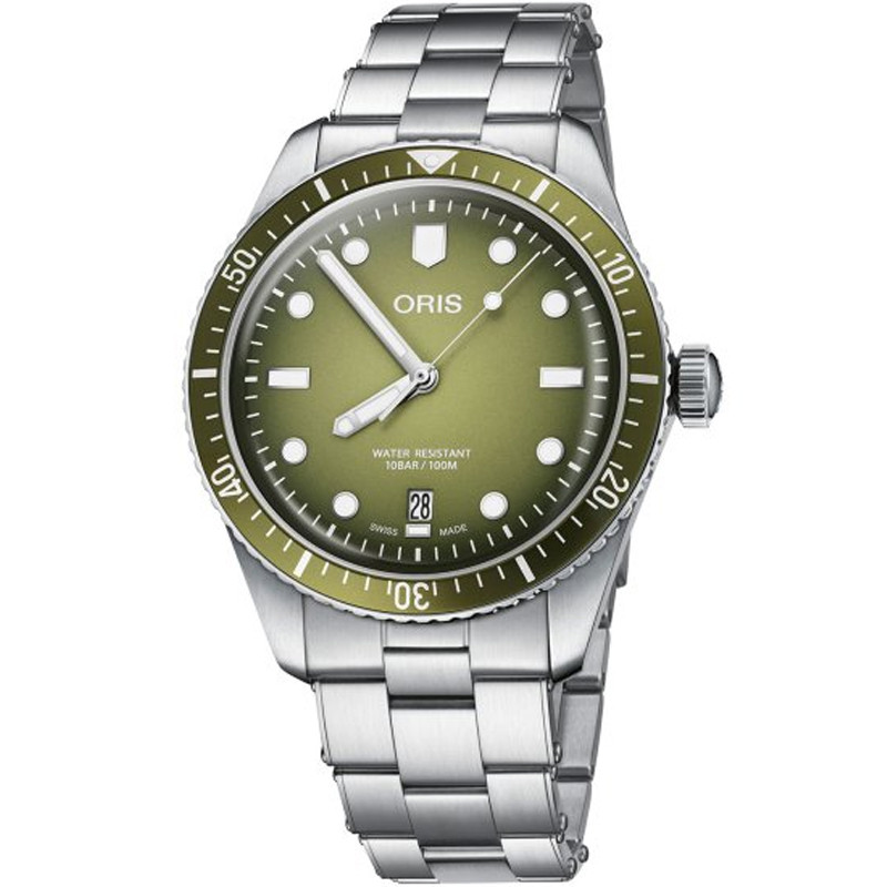 Oris Divers Sixty-Five Date 40mm Green Men's Watch 01 733 7707