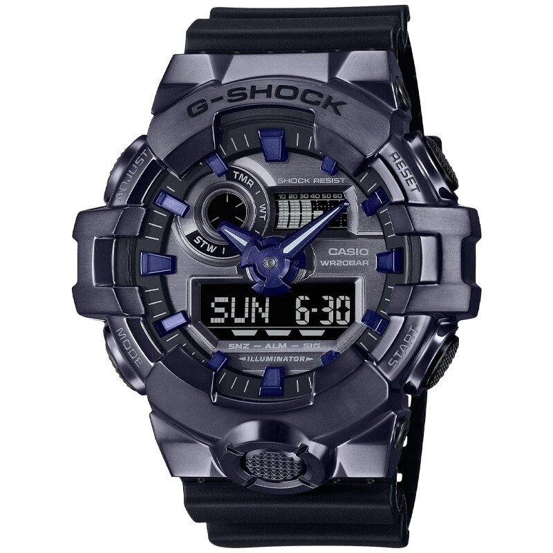 Casio G-Shock G-STEEL Analog-Digital Quartz Black-Purple Men's