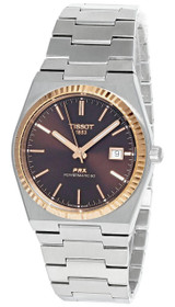 TISSOT PRX Powermatic 80 18K Gold Brown Dial Men's Watch T931.407.41.291.00