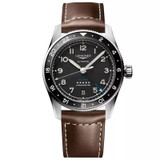 New Longines Spirit Zulu Time GMT 39mm Brown Leather Men's Watch