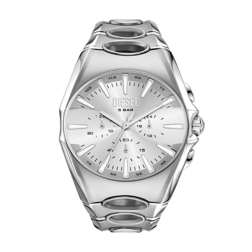 Diesel D-Curve 49mm Silver Dial Men's Quartz Chronograph Watch DZ4694