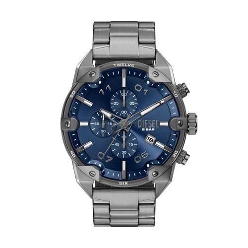 Diesel Spiked 49mm Blue Dial Men's Quartz Chronograph Watch DZ4724