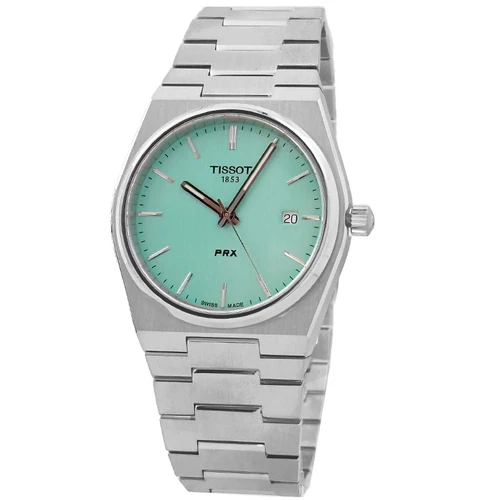 Tissot PRX Quartz 40mm × 39.5mm Light Green (gradient) Dial Steel Men's Watch T1374101109101