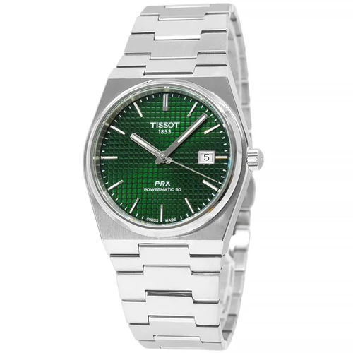 Tissot PRX Powermatic 80 40mm Green Dial Steel Men's Watch T1374071109100