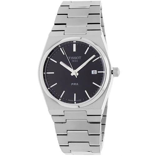 Tissot PRX Quartz 40mm × 39.5mm Black Dial Steel Men's Watch T1374101105100