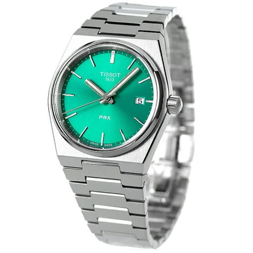 Tissot PRX Quartz 35mm × 34.6mm Green Dial Steel Unisex Watch T1372101108100
