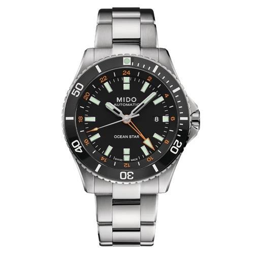 Mido Ocean Star GMT Automatic 44mm Black Dial Steel Men's Watch M0266291105101